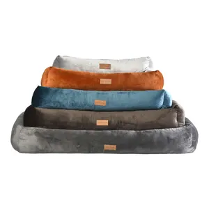 Mattress OEM Comfortable Soft Rectangle Pet Products Non-Slip Velvet Warmth Removable Washable Velvet Pet Bed Pet Mattress Dog Bed Cat Be