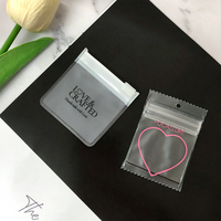 Vente en gros Sac à bijoux en PVC avec fermeture éclair en plastique transparent Logo imprimé personnalisé pour boucles d'oreilles montres et colliers