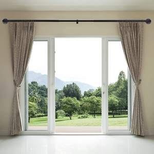 モダンな屋外ベイ窓1インチ装飾カーテンポール調整可能なカーテンロッド黒ローマ工業用カーテンロッド - Product Image 3