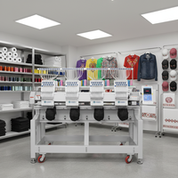 Máquina de Bordar Computarizada de Bajo Presupuesto con 4 Cabezales y Digitalizador para Vestidos de Mujer, Parches, Gorras y Camisetas