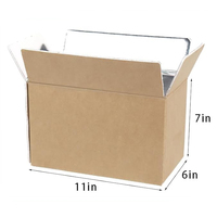48-72h Cajas de envío congeladas Caja de cartón de aluminio térmico grande Embalaje para envío Cartón corrugado Relieve Laminación mate