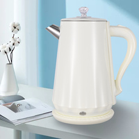 Nouvelle bouilloire électrique portable de luxe en PP, 1,8 L, 1500 W, à double paroi en acier inoxydable, avec cuve intérieure sans soudure, certifiée CE CB, pour la maison et l'extérieur