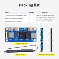 Aismartlink Orange Pi Zero 2W 2GB Allwinner H618 Quad Core 64-Bit Komputer Papan Tunggal dengan Layar 4K untuk Android/Ubuntu