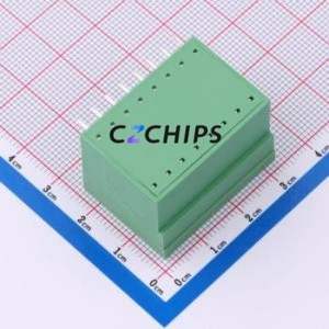 JCB381-WDMC08P Plug-in Terminal Block Bent Lead Through Hole,P=3.81mm Connector 2x8P 3.81mm Green 16P - Product Image 2