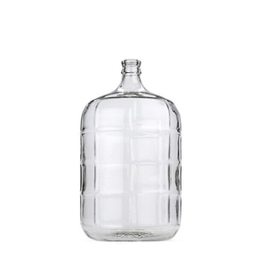 Bottiglie di acqua di dimensioni galloni di alta qualità trasparente portabottiglie da 5 galloni in vetro tondo carboy - Product Image 1
