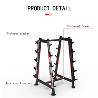 Support de rangement 2-en-1 robuste pour haltères et barres en fer – Caractéristiques de sécurité, stabilité et durabilité pour salle de sport commerciale