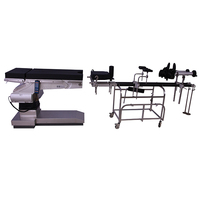 Mesa de Cirugía Eléctrica Modular con Superficie Radiolúcida de Fibra de Carbono, Base de Acero Inoxidable y Patas Neumáticas