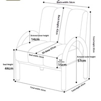 Fauteuil simple en métal moderne au design rétro pour salon, mobilier de maison durable