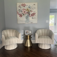 Fauteuil pivotant moderne en velours capitonné, fauteuil d'appoint, fauteuil à bras, canapé de salon pour la maison, meubles d'hôtel