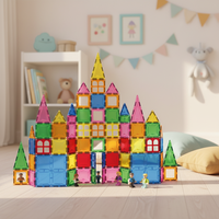 Bloques de Construcción Magnéticos, Juego de Construcción Transparente, Juguete Educativo STEM 3D DIY para Niños y Niñas, Regalo, EN71 ASTM CE CPC