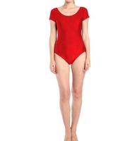 Justaucorps de danse classique à manches courtes pour femmes et filles, vêtements de performance, justaucorps de gymnastique