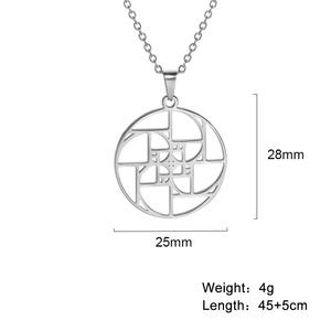 Collier de mode en acier inoxydable géométrique vintage, <span class=keywords><strong>bijoux</strong></span> en forme de spirale à l'or ratio, cadeau - Product Image 4