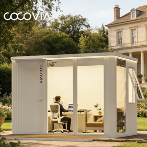 Cabane de jardin DIY au design moderne Cocovia |   Abri extérieur à construire soi-même et maison préfabriquée modulaire, imperméable et écologique pour jardin - Product Image 5