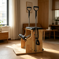 Chaise de Pilates réglable MJD Wunda en bois de chêne, pour usage commercial et personnel, pour la maison, le studio, l'usine, OEM