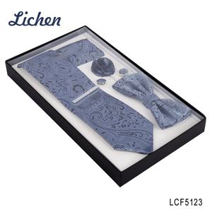 Coffret cadeau de mariage <span class=keywords><strong>Churchill</strong></span> Cravate à motifs blancs et bleus Cravate fine pour costume homme - Product Image 6