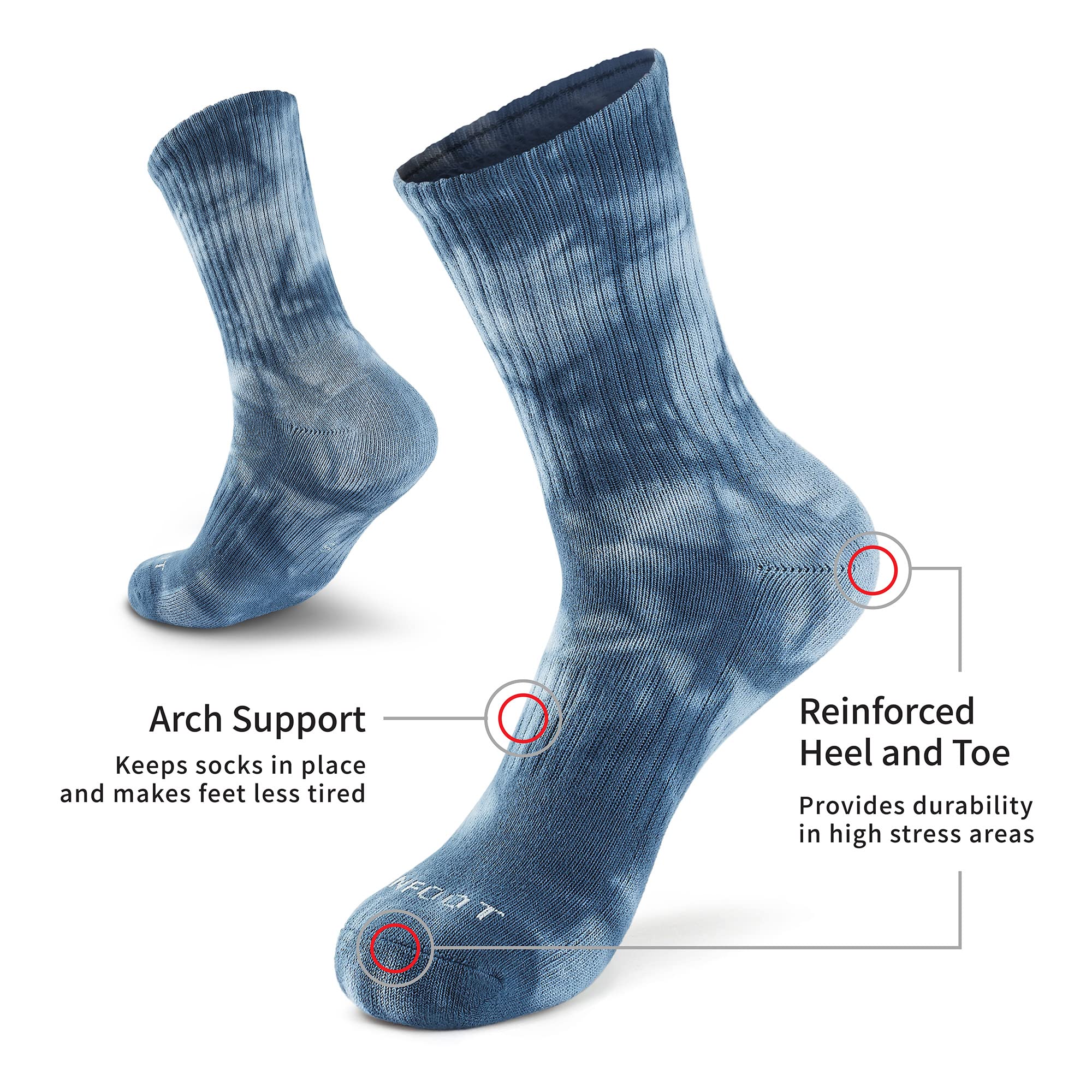 Arbitrary Pattern Wholesale Custom Sports Socks Unisex Gradient Design Tie Dye Socks