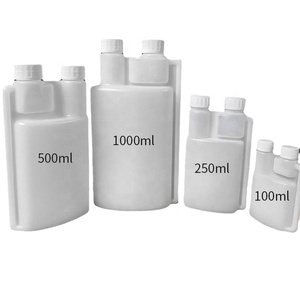 Dispensador de Plástico HDPE de 500 ml, Botella de Doble Cuello con Dosificador Doble - Product Image 1