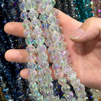 Perles de cristal en gros 2026, perles disco en cristal de 8 mm, perles en verre de cristal à 96 facettes pour la fabrication de bijoux