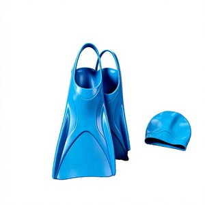 <span class=keywords><strong>Aletas</strong></span> de Natación de Silicona Suave de Color Negro y Azul para Adultos Yonsub - Product Image 3