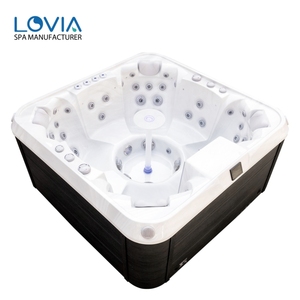Jacuzzi de Lujo para 6 Personas, Spa Exterior <span class=keywords><strong>con</strong></span> Hidromasaje para Relajación en Patio Trasero o Villa - Product Image 3