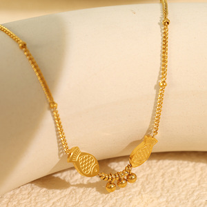 Collar con colgante de Piscis, conjunto de joyería con dijes de constelación de aleación de zinc dorado para mujer, regalo - Product Image 3