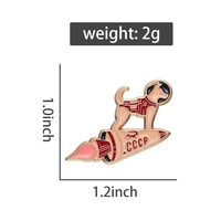 Épingles en émail Space Dog, chiot astronaute monté sur des fusées, broches, badges de revers, bijoux amusants en forme d'animaux de dessin animé pour sac à dos et vêtements