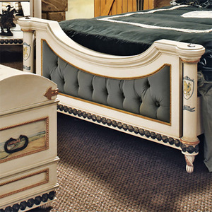 Ensemble de meubles de chambre à coucher classiques en bois sculpté pour enfants, garçons, enfants, bleu, pour tout-petits, lit <span class=keywords><strong>king</strong></span>-size, queen-size, double, pour villa, maison, appartement - Product Image 3