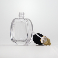 Flacon de parfum de luxe 50 ml en verre cristal violet royal, flacon pulvérisateur vide avec atomiseur à air comprimé pour parfum haut de gamme