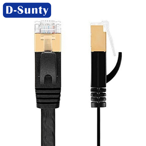 Câble Ethernet LAN Cat7 haute vitesse en cuivre nu 30AWG, cordon de raccordement plat Gigabit RJ45 10 Gbit/s SSTP pour réseau Internet - Product Image 4