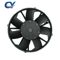 Moteur de ventilateur à condensateur sans balais (AC 305 mm) pour systèmes de climatisation de véhicules commerciaux.