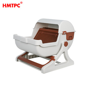 กระบะทรายแมว Hmtpc ขนาด 48.5x25.5x55 ซม. ขนาดใหญ่พิเศษ ป้องกันกลิ่น พร้อมตัวกรองแบบพลิกได้ สำหรับแมว - Product Image 5