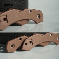 Usine OEM Fabrication Laiton Cuivre edc couteaux accessoires Poignée Couteau Cadre pour spyderco