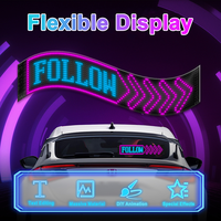 Système d'affichage publicitaire pour voiture avec panneau LED RGB de haute qualité certifié RoHS, contrôle vocal USB, tension d'entrée 5V