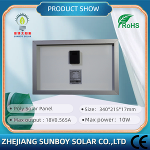 Sunboy סולארי מותאם אישית 10w פולי זכוכית מודול פאנל סולארי 18 + יעילות 18.5% לטעינה 12v פרק סוללה ו-סוג תא - Product Image 4
