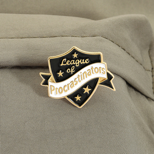 Épinglette en émail rétro de la <span class=keywords><strong>Ligue</strong></span> <span class=keywords><strong>des</strong></span> Procrastinateurs, broche en métal amusante, badge de revers, sac à dos, vêtements, bijoux, cadeau en gros - Product Image 3