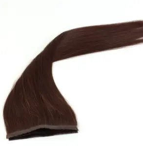 2024 New Design Invisible Hole Pu Flat Weft Double Drawn Can Be Cut Brazilian Human Hair