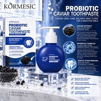 KORMESIC Dentifrice Probiotique au Caviar Élimination des Taches Haleine Fraîche Blanchiment des Dents Vente en Gros Logo Personnalisé Marque Privée