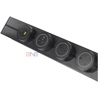Nouvelle Conception Prise Murale/de Table Pratique à 3 Sorties 13A en Alliage d'Aluminium Noir avec Ports USB-C Amovibles