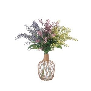 Fleur artificielle CallaFloral Larmes d'amoureux, branche unique, rose, jaune, violet, en plastique, pour décoration intérieure, bouquet de mariage - Product Image 5