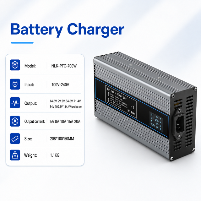 Lithium Lifepo4 Battery Li-ion Batteries Charger 3 Wheel OTP/OVP Protection New Energy Power Lithium Ion 72 v Battery Charger