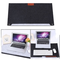 Tapis de clavier carrés en feutre non tissé, épaisseur 2 mm/3 mm, design zen asiatique écologique, gris et noir