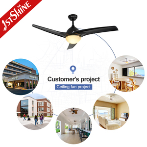 1stshine Ventilador de techo 6 velocidades Control remoto ABS Aspas Negro 220V Iluminación Ventilador de techo con aplicación inteligente - Product Image 5