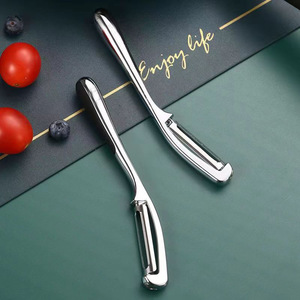 Ensemble de 2 éplucheurs en acier inoxydable avec manche en alliage de zinc, outil de cuisine pour éplucher les fruits et légumes - Product Image 1