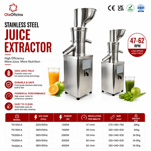 Extractor de Jugos Comercial de Acero Inoxidable de Alta Resistencia, Máquina Exprimidora de Frutas y Verduras de 1200W-4000W para Tiendas de Jugos, Cafeterías y Restaurantes - Product Image 3