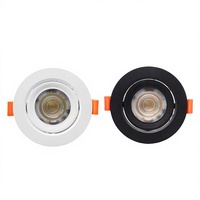 Kinglight Lampu Downlight Mini Modern untuk Plafon, Bahan PC, 5W LED Spotlight, IP20, CRI80, 3000-6500K, Bulat Persegi