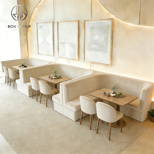 Ensemble de mobilier de restaurant en bois courbé : banquette, table, chaise et canapé pour café - Product Image 6