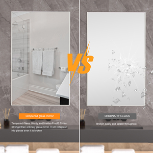 <span class=keywords><strong>Espejo</strong></span> de Baño sin Marco, <span class=keywords><strong>Espejo</strong></span> Plateado sin Cobre HD con Bordes Pulidos de Seguridad, <span class=keywords><strong>Espejo</strong></span> de Vanidad para Montar en la Pared - Product Image 4