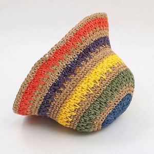 Sombrero de Paja de Playa Personalizado con Logotipo, de Alta Calidad, Económico y a la Moda para Mujer, Venta al Por Mayor - Product Image 4