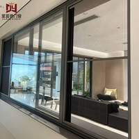Fenêtre coulissante horizontale ultra-lisse en alliage d'aluminium à double vitrage insonorisée antivol à économie d'énergie moderne pour cuisine