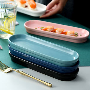 Vaisselle en gros, assiettes rectangulaires en céramique pour sushi, <span class=keywords><strong>tapas</strong></span>, apéritifs, pour restaurant - Product Image 2